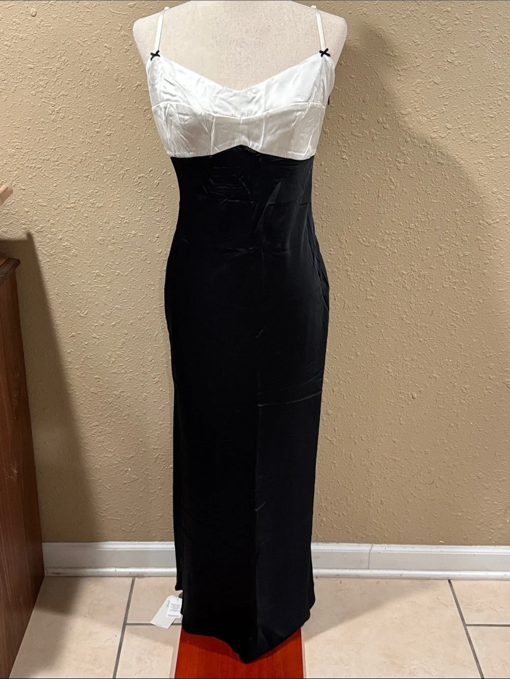 A&F Julia Slip Contrast Bodice Maxi Dress